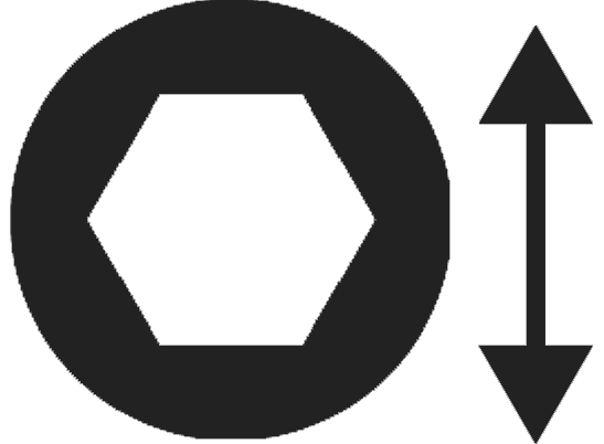 Außensechskant Durchmesser (Zoll)